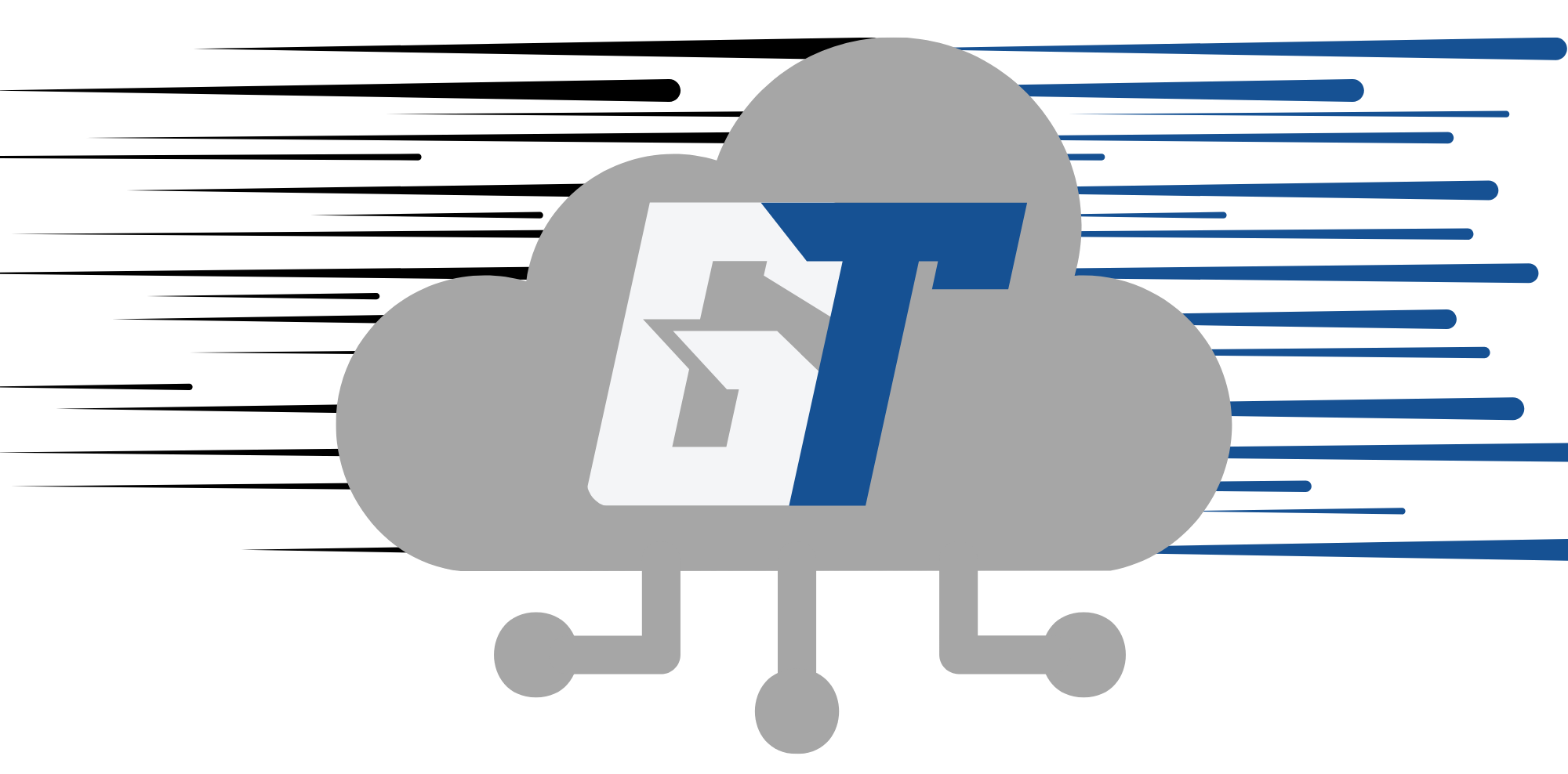GTeam Cloud black stripes Logo